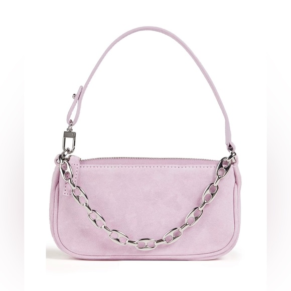 BY FAR Mini Rachel Shoulder Bag in Purple Suede - Picture 5 of 8